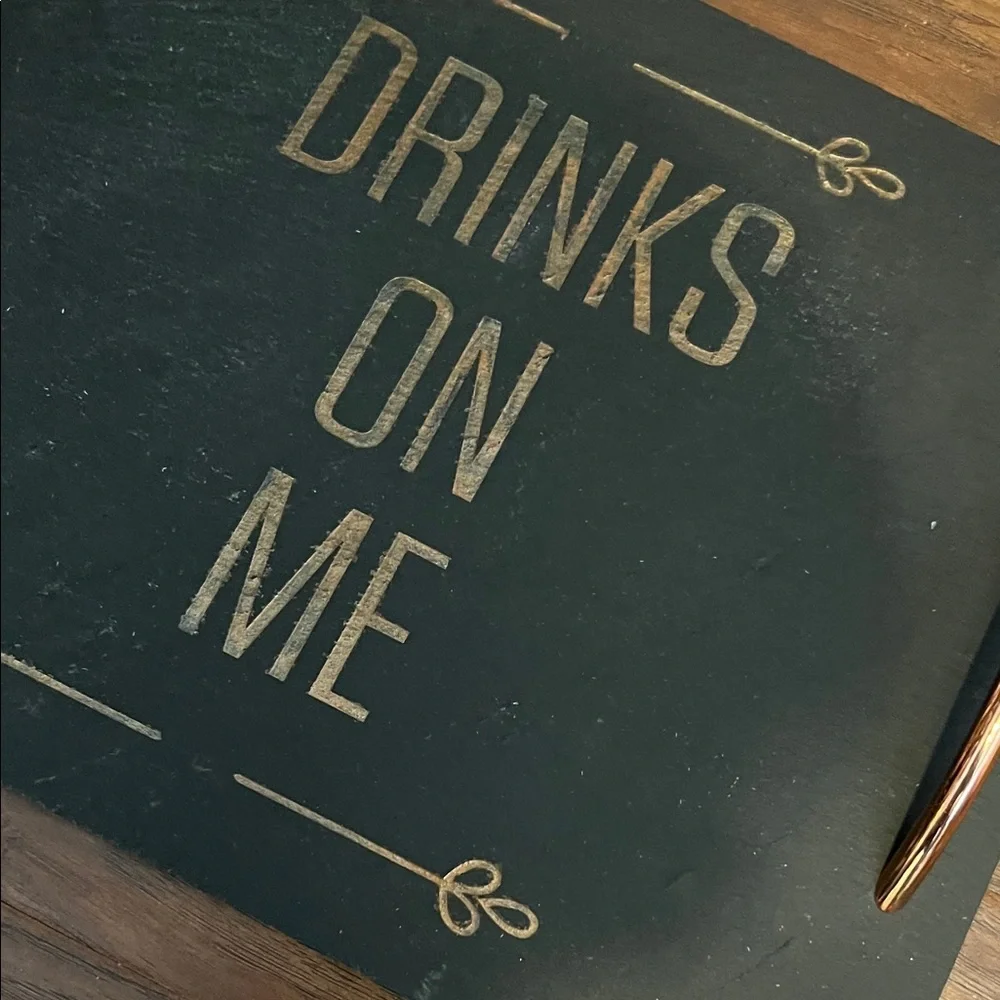 Pier 1 Black Tray with Copper Handles